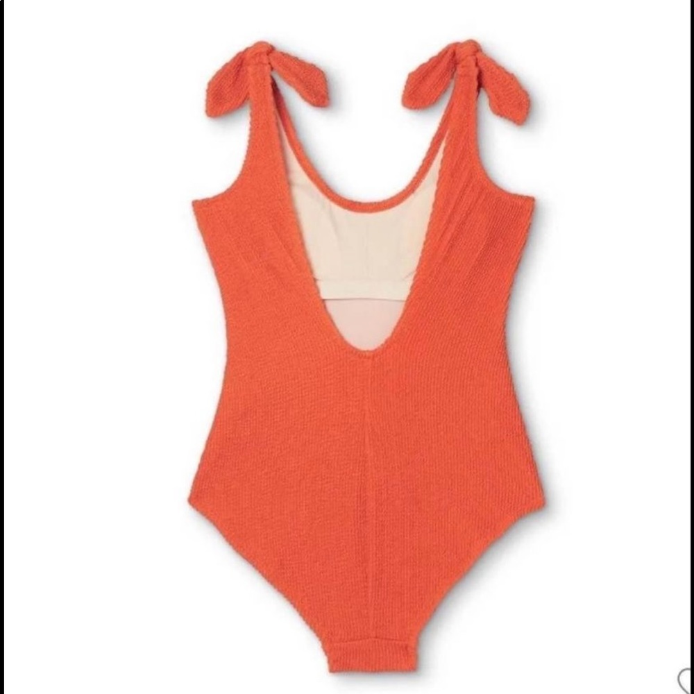 Rust Color One Piece Bathing Suit - Picture 3 of 5